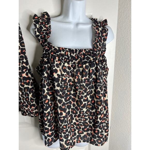 Who What Wear Women's Animal Print Tank/Skirt Set Outfit Black NEW ~ Size M/L - Picture 2 of 12